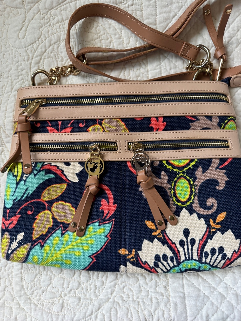 Spartina 449 Navy Floral Crossbody